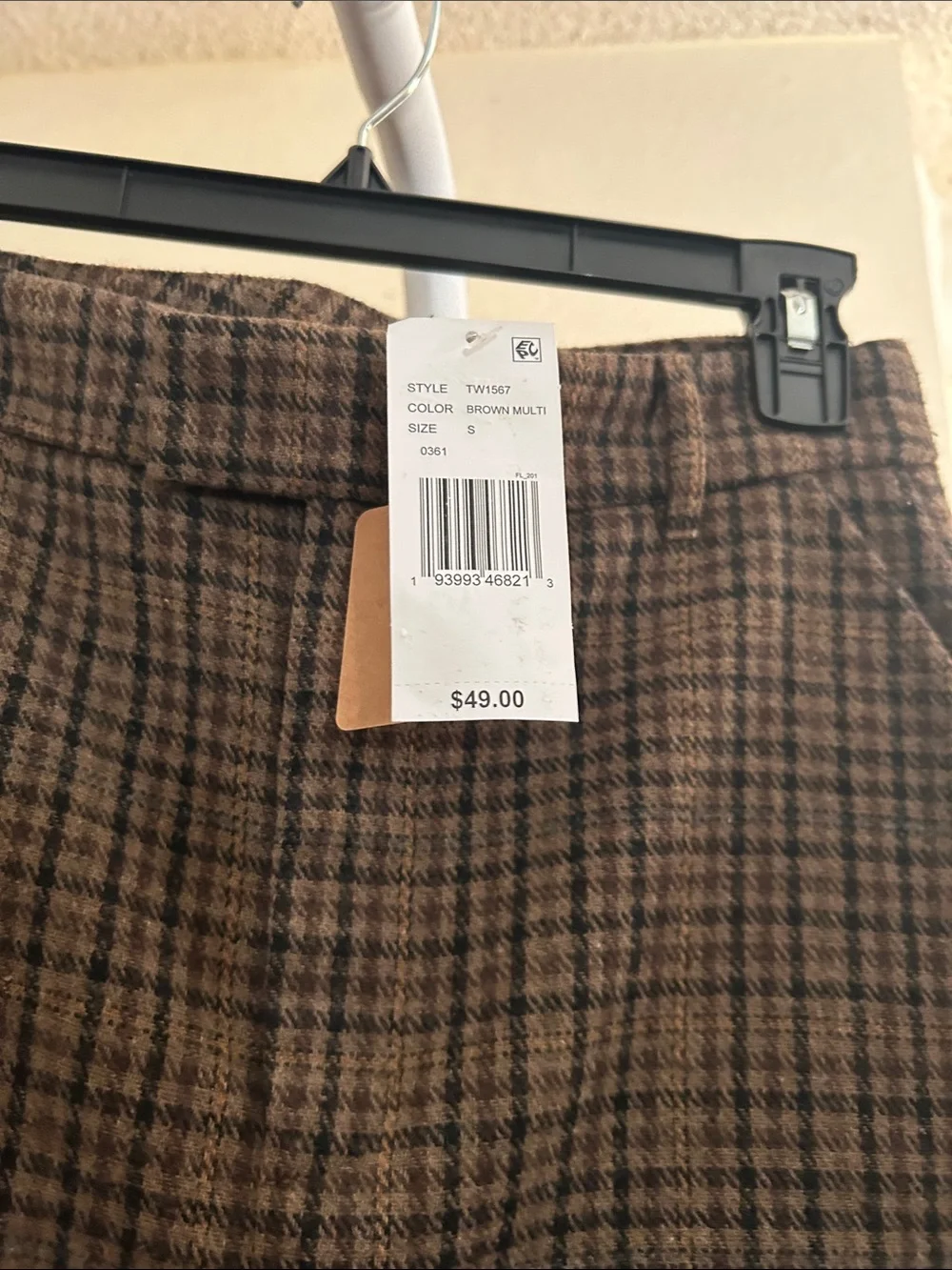 Blu Pepper Brown Plaid Mini Skirt - Picture 3 of 3